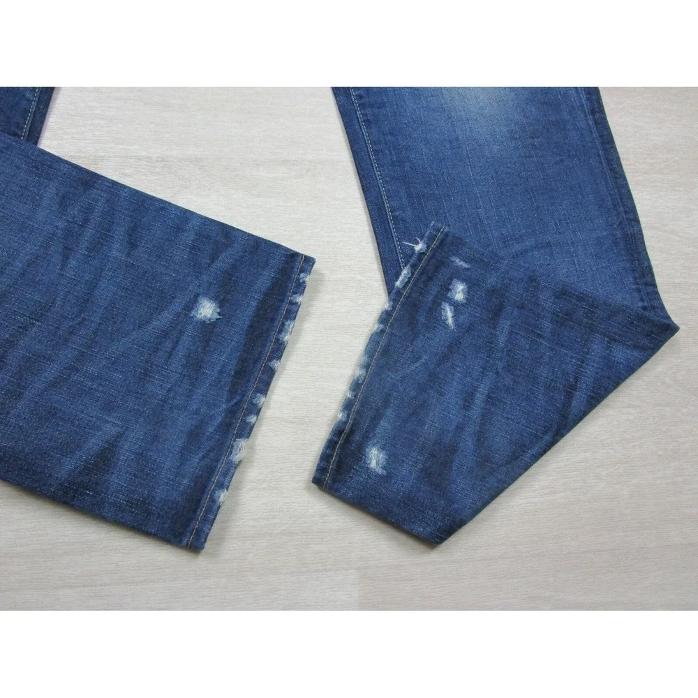 True Religion Men's Designer Jeans - Geno Relaxed Slim USA Black Size 42x34 Blue